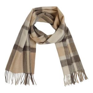 4777- 100% Natural Wool Scarf- Solid Plaid Check- Made In Inner Mongolia